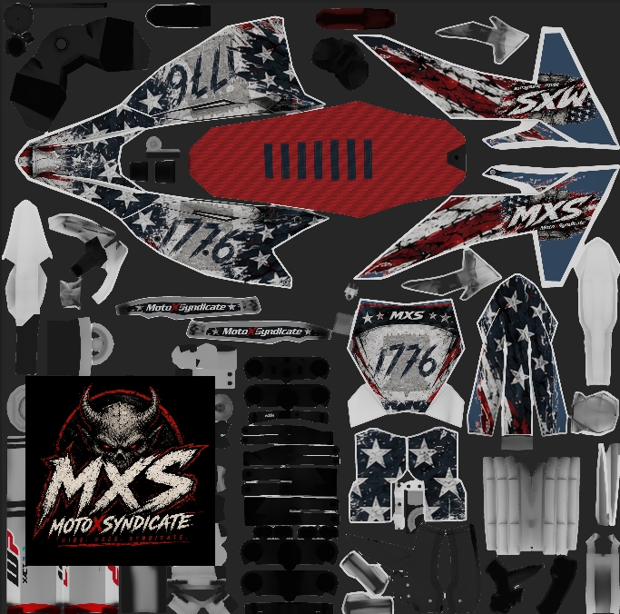 MSX Freedom KTM 250 SX-F actual template preview