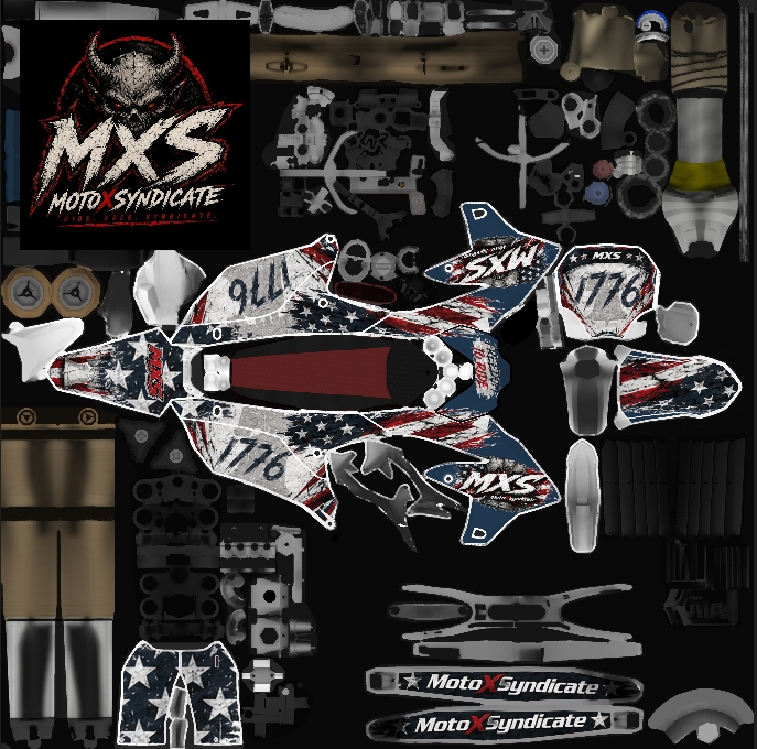 MSX Freedom YZ250F actual template preview